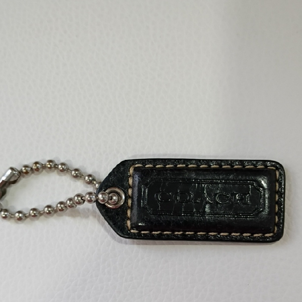 Coach Black Leather Hangtag